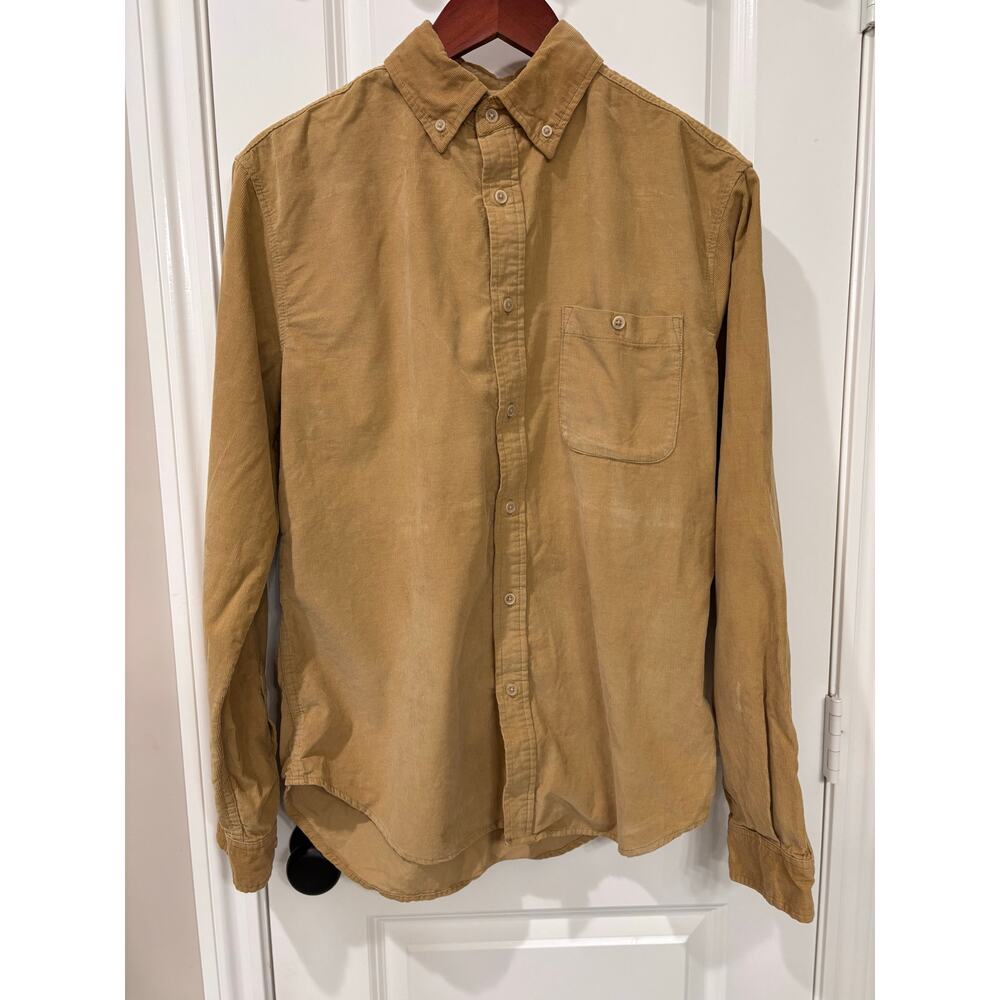 Merona Men’s Corduroy Camel Button Up Size Medium